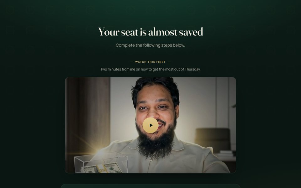 Thank-you page preview